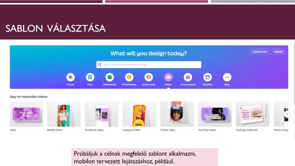 Videószerkesztés Canva alkalmazásban
