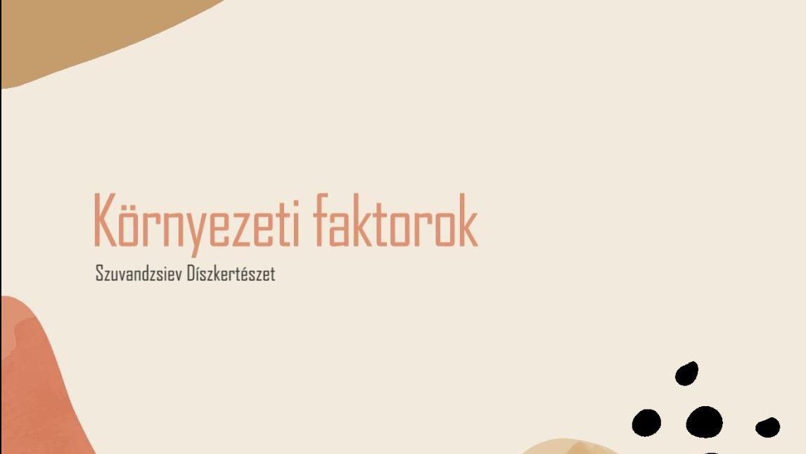 Környezeti tényezők